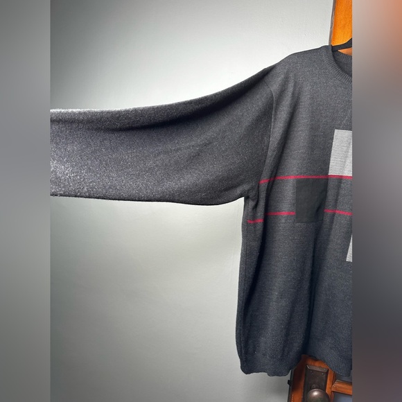 GIONFRIDDO Men’s Pullover Gray Sweater, 50% Merino WOOL  (XXXL) - Picture 2 of 6